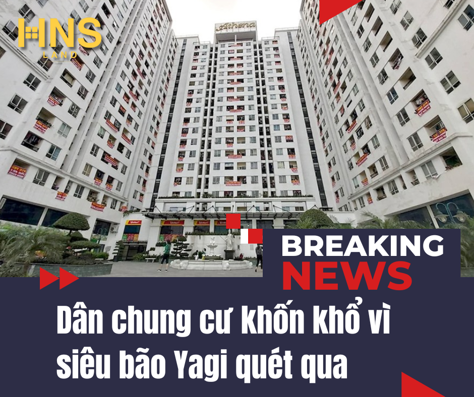 Dân chung cư khốn khổ vì siêu bão Yagi quét qua