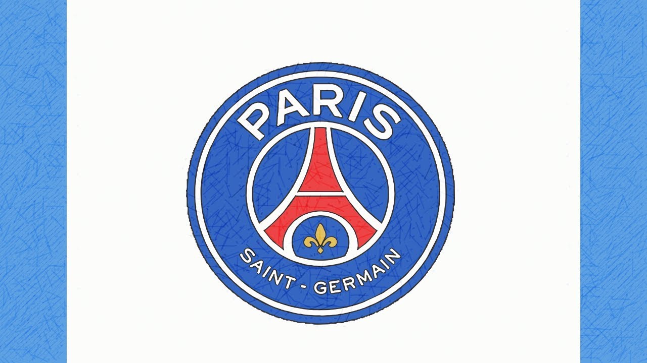 HOW TO DRAW THE PSG LOGO (PARIS SAINT-GERMAIN) - YouTube